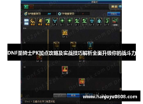 DNF圣骑士PK加点攻略及实战技巧解析全面升级你的战斗力